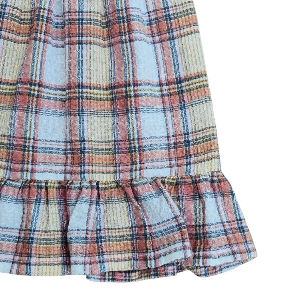 Nicole Miller Girls Woven Plaid Dress Short Sleeve Half Button Down Size 2T - Picture 5 of 12